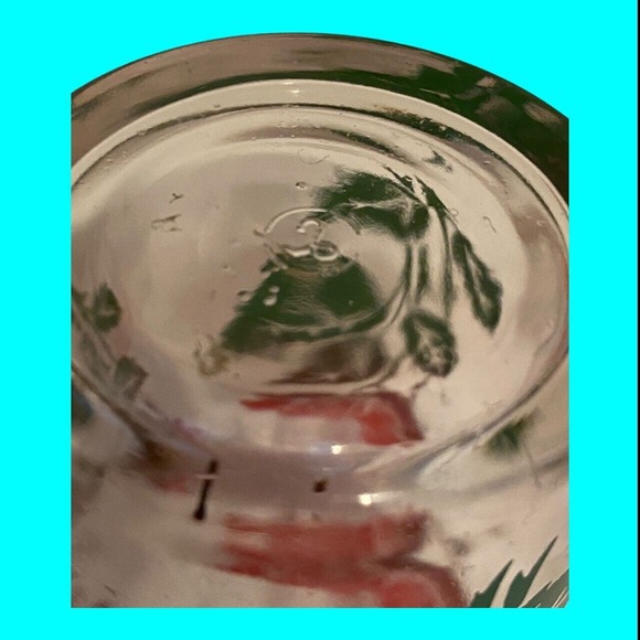 8 Floral Drinking Glasses Wire Caddy 7 Irises Hazel Atlas 1 Rose Libbey Country - Picture 13 of 13